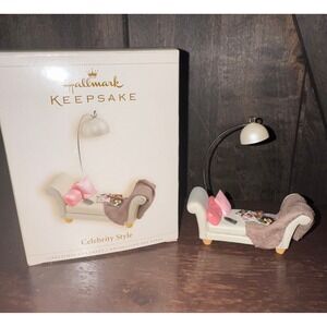 Hallmark Keepsake Celebrity Style Christmas Ornament 2006 Chaise‎ Lounge Sofa